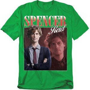 Criminal Minds Unisex Adult Spencer Reid Bootleg T-Shirt / Kelly Green